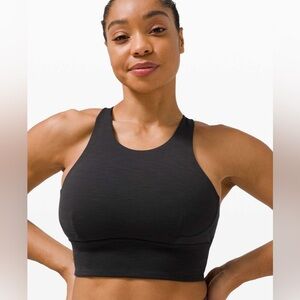 NWT Lululemon Wunder Train Long Line bra color black size 8 C and D cups